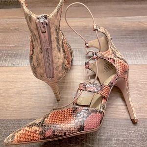 *NEW* Jessica Simpson snake skin strappy  3-inch heels